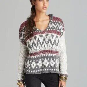 ❄️✨FREE PEOPLE Fair Isle Nordic Cable Sweater - Cozy Girl Winter Must-Have ✨❄️